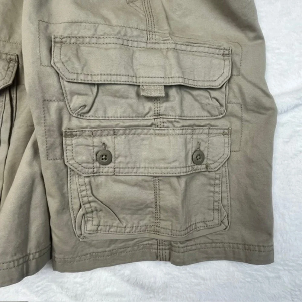 Lee Dungarees Mens‎ Cargo Shorts Size 32 Khaki Tan Cotton Belted 2182914 NEW